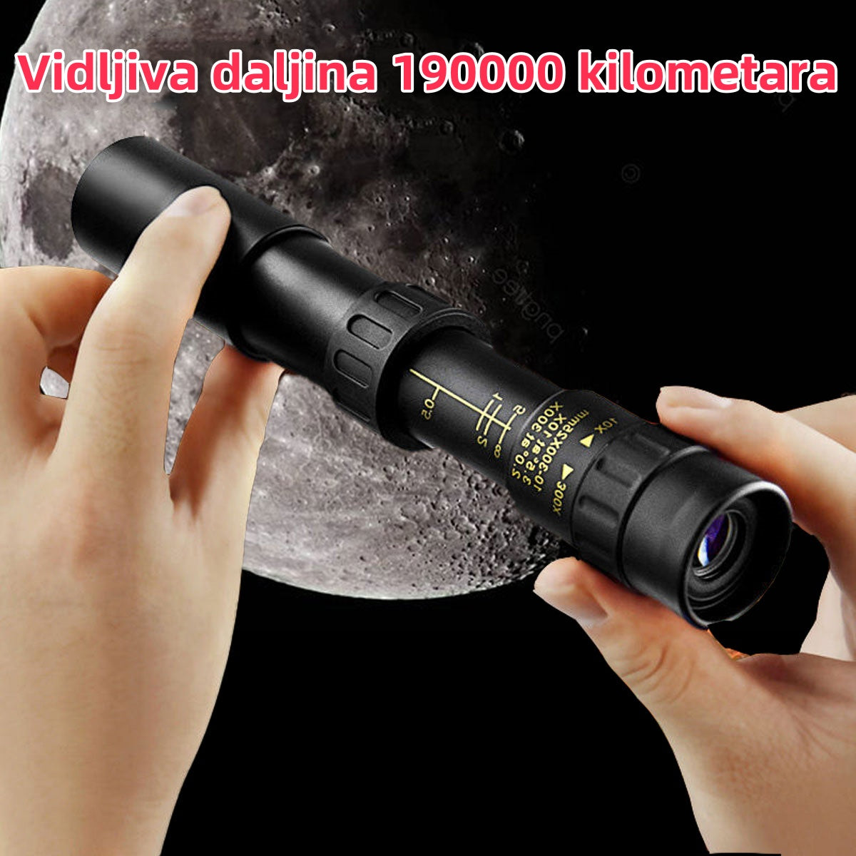 🔥🔥Vysoká kvalita, super nízká cena🔥 Monokulární dalekohled s vysokým rozlišením 10-300x zvětšení Výkonný přenosný monokulární dalekohled Profesionální monokulární dalekohled pro slabé vidění pro noční lov 3902504