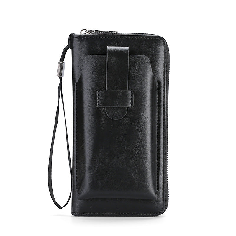 💼【Lucrat manual】Portofel bàrbătesc multifuncțional din piele naturală, lucrat manual – Stil nou & elegant
