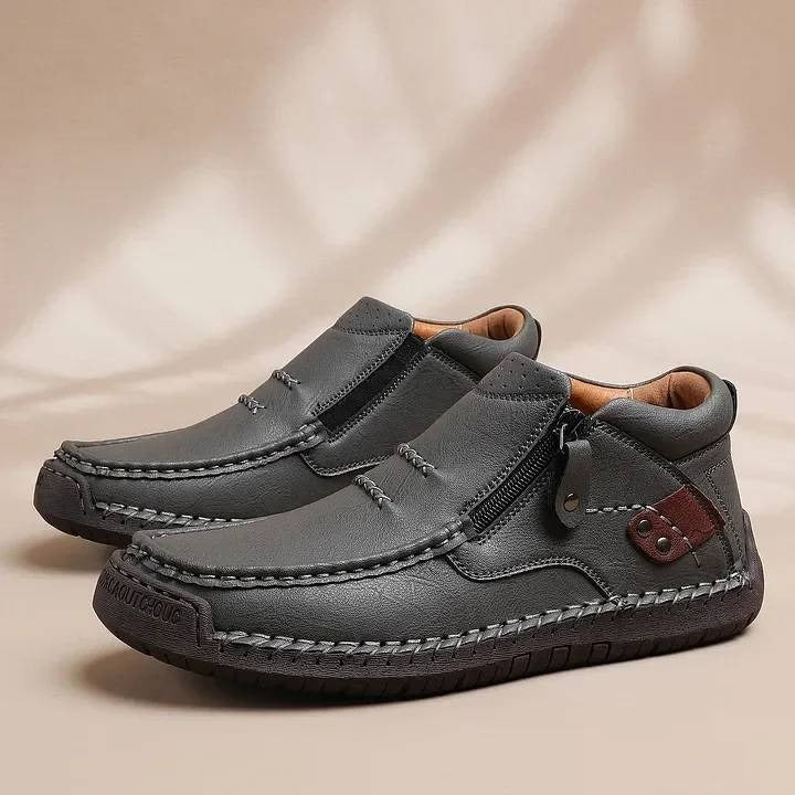 👞🌟 Muške ručno izrađene protuklizne čizme od vrhunske kože – Potporu svodu stopala i dugotrajan komfor svaki dan!