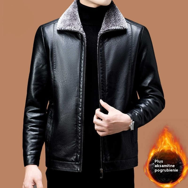 🔥【Horúci výpredaj】🔥【M-3XL】🧥 Pánska nová zimná kožená bunda s flísovou podšívkou, vysoká kvalita pravej kože, vnútro z jahňacej vlny, teplá a pohodlná.