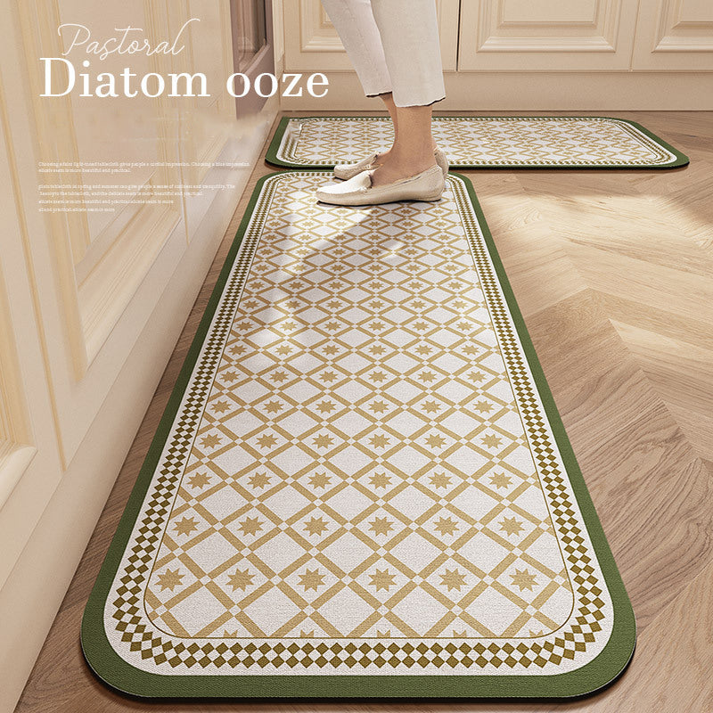 💥Reducere de 50%💥【40*60cm+40*120cm】Noul covor anti-alunecare cu noroi de diatomee, absorbant de apă🦶