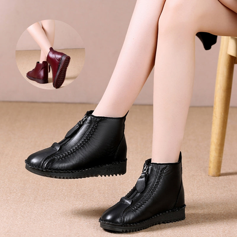 ✨👞【35-42】Stylové a pohodlné dámské kotníkové kozačky na chladné dny | Se zipem a měkkou podrážkou