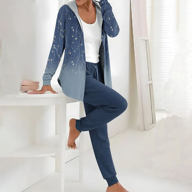 👕👖【S-3XL dugi rukavi + hlače】Jesen i zima novi ženski ležerni dvodijelni set s printom 3893855