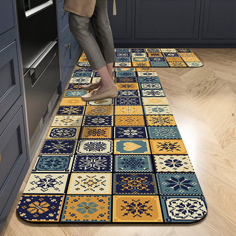 💥Reducere de 50%💥【40*60cm+40*120cm】Noul covor anti-alunecare cu noroi de diatomee, absorbant de apă🦶