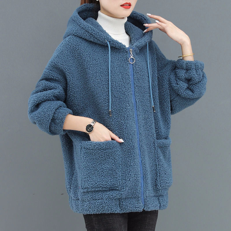 【M-4XL】Γυναικείο Φούτερ Sherpa Φθινόπωρο/Χειμώνας 2025