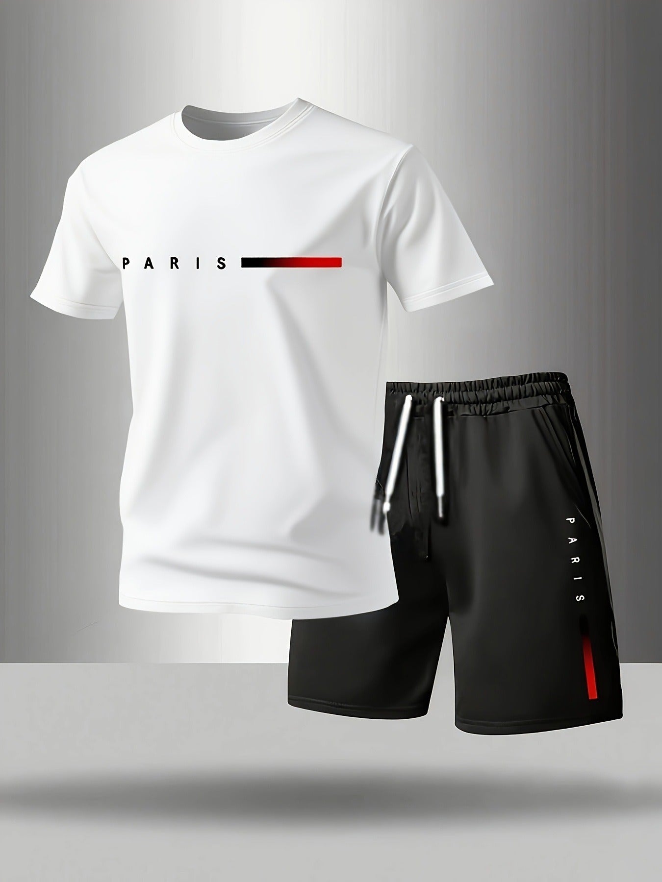 🏃♂️👕【Platba na dobierku】Pánska dvojdielna letná športová súprava - pohodlné tričko s krátkym rukávom a šortky na každodenné nosenie aj doma