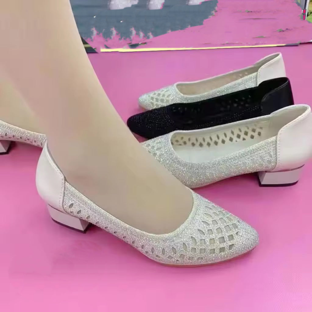 ✨🔥【35-41】Hlavně prodávané duté prodyšné dámské sandály s diamantovou síťovinou 3922542