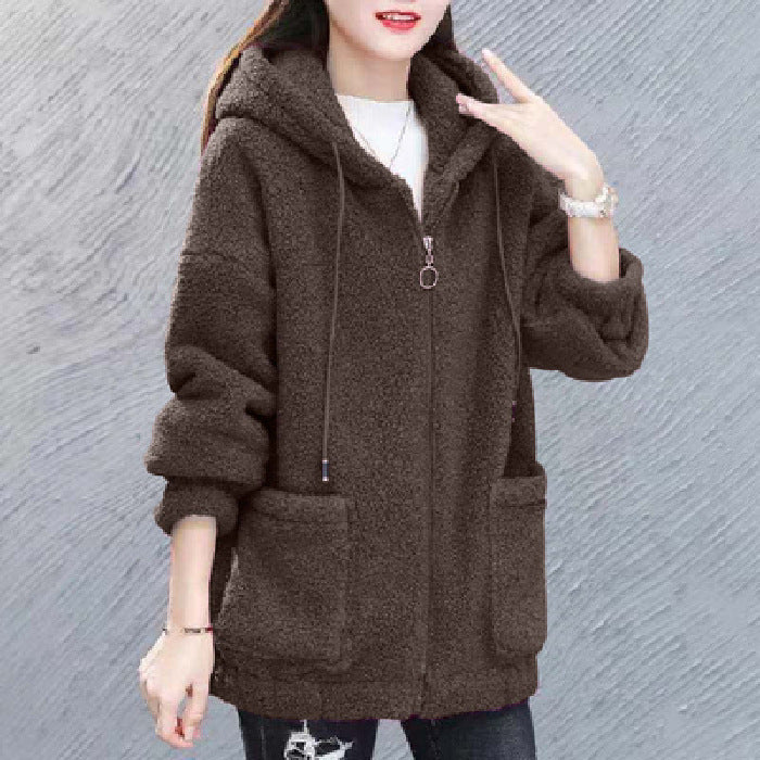 【M-4XL】Γυναικείο Φούτερ Sherpa Φθινόπωρο/Χειμώνας 2025
