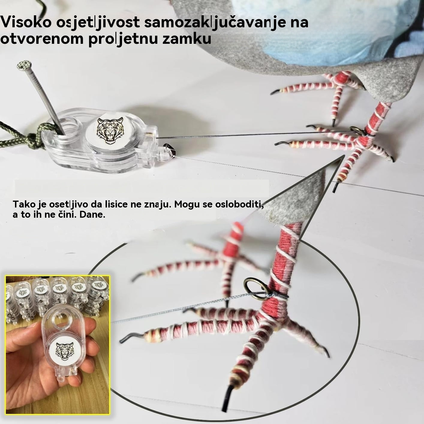 🐓🐦🔥【Kupite 4, dobijte 4 gratis】Vanjska opružna zamka, samoblokirajuća zamka visoke osjetljivosti
