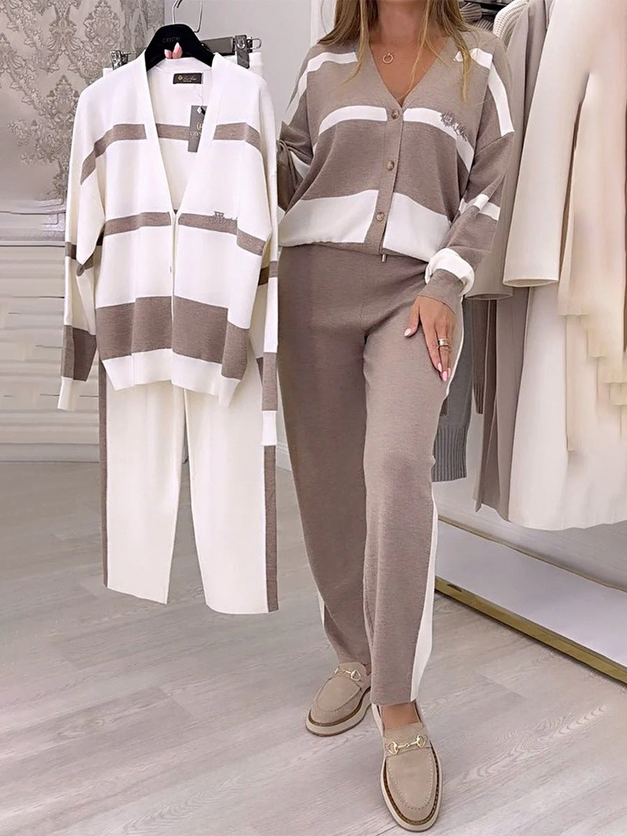 🔥🐏🍂Nueva temporada otoño-invierno, conjunto de suéter de punto de alta calidad y moda, cómodo y versátil para el día a día.