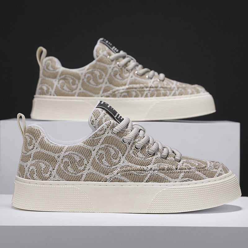 👟【39-44】💯🤩 2025 nove muške platnene cipele za slobodno vrijeme, moderan tiskani vez, udobne i prozračne