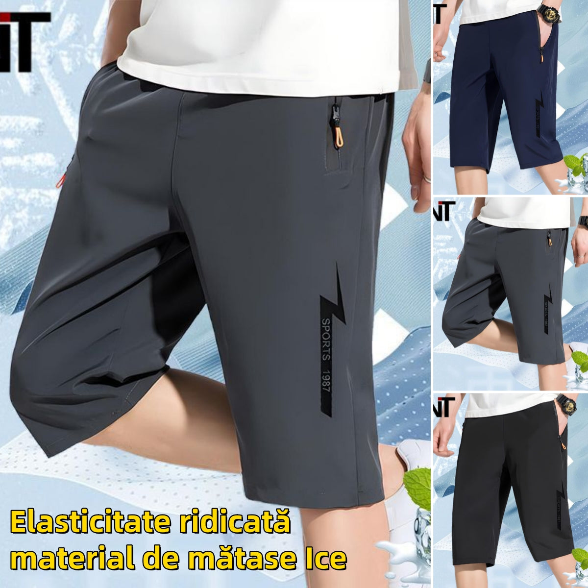 👖🏃♂️【M-5XL】Nove muške ležerne kratke hlače od ledene svile, visoke elastičnosti, brzosušeće, udobne i prozračne, iz 2025.