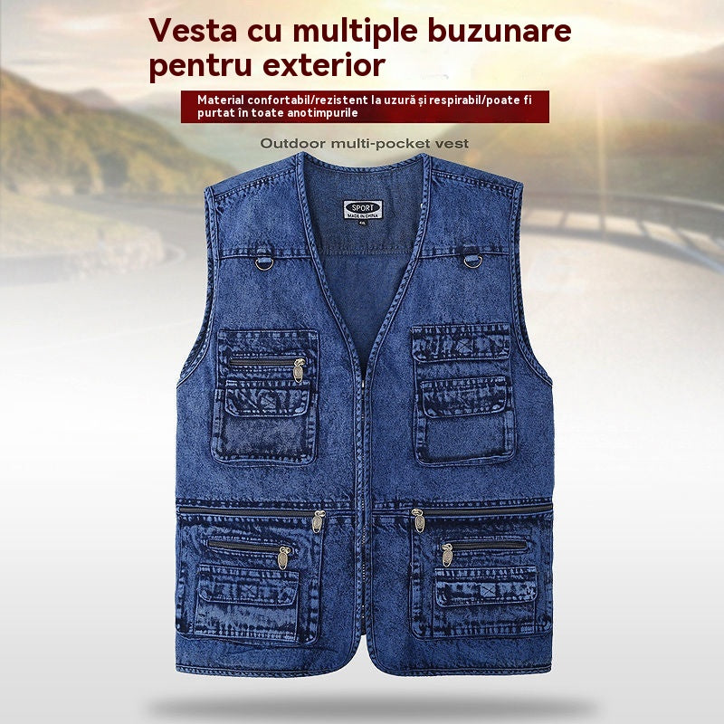 🔥Cumpărați 1 obțineți 1 gratuit【XL-7XL】Vesta Outdoor cu Multiple Buzunare – Confort și Stil Într-un Singur Produs!