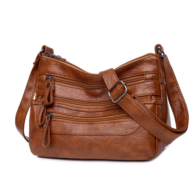 🔥👜【Oferte de produse noi】Geantă de umăr de mare capacitate, din piele moale, la modă, nouă 2025, piele naturală rezistentă la uzură