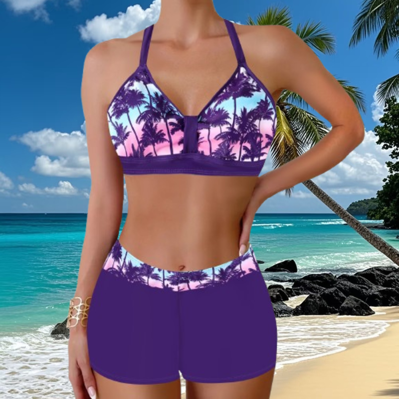 🏖️👙🌴【S-5XL】Komplet kupaćih kostima s printom za odmor na plaži 2025, brzosušeće, udobne i prozračne