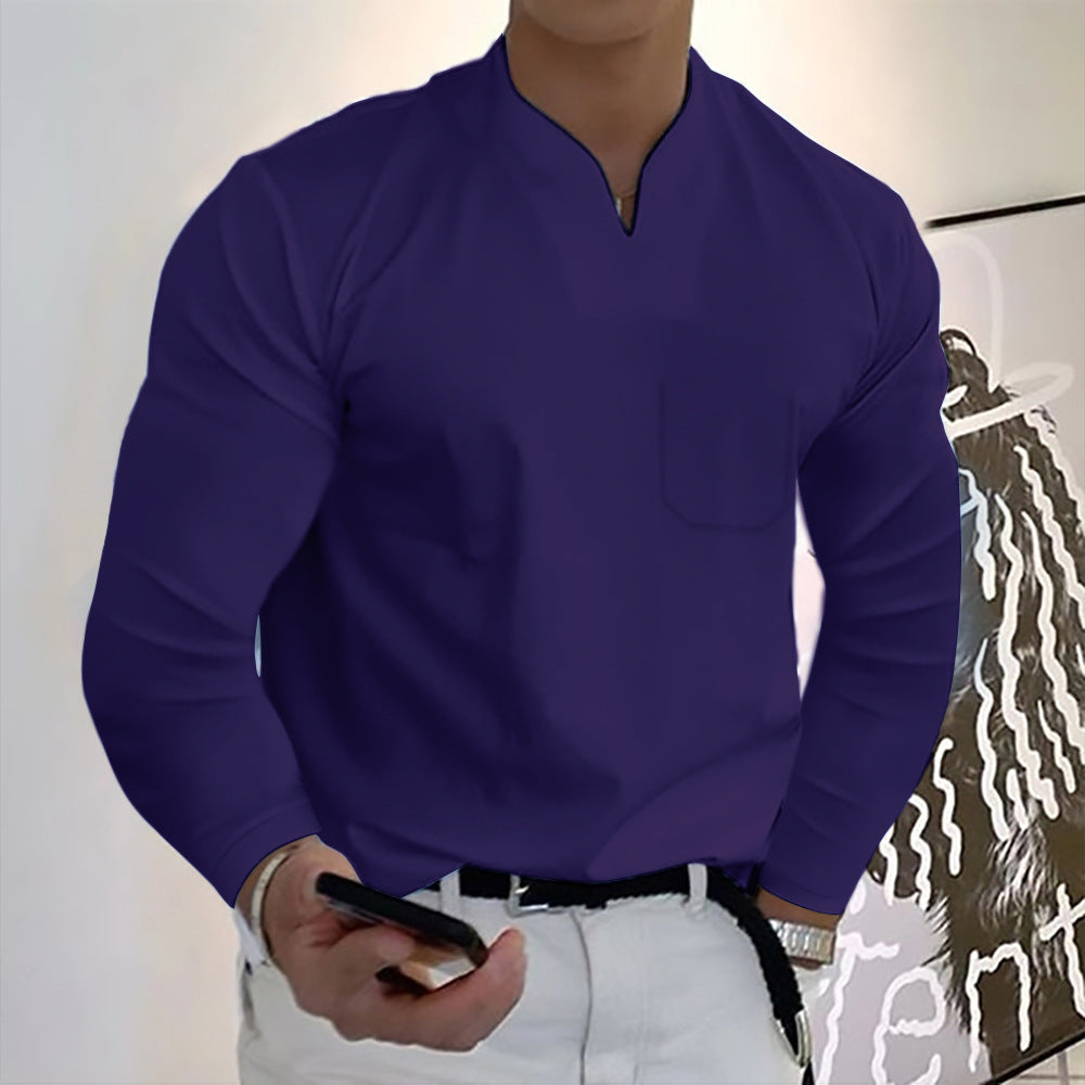 🔥🔥【S-5XL】Muška ljetna majica s V-izrezom od čistog pamuka-3935924