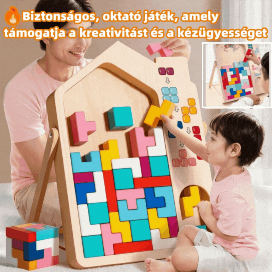 👶🌈🧩Vásárolj 1-et, kapsz 1-t ingyen【2 tétel】🔥Tetris kirakós blokkok, oktató játékok babák agytornázásához, megvilágosodott gondolkodáshoz