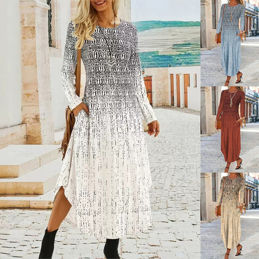 🌸💃✨【S-3XL】Pohodlné a elegantní šaty s dlouhým rukávem v novém stylu na podzim 3907754 