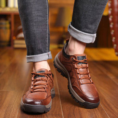 【39-48】 2025 otoño e invierno nuevos zapatos de cuero casuales de moda para hombres 🔥Oferta por tiempo limitado🔥