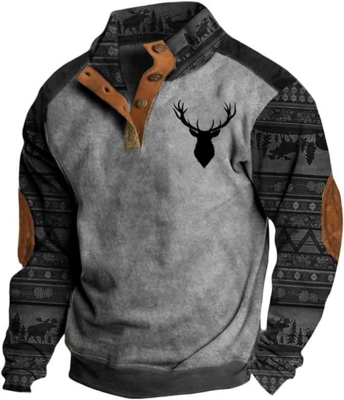 💥🔥【S-5XL】Muška mikina za jesen i zimu s 3D printom i visokim ovratnikom u američkom streetwear stilu