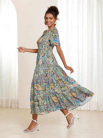 🌈【S-5XL】👗Rochie nouă și sexy, cu decolteu în V și model elegant, pentru anul 2024. 