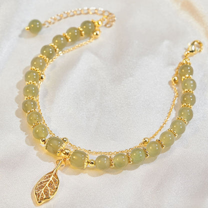 ✨🔥【Купи едно и вземи друго безплатно】2 гривни от 14K злато с хетиански нефрит