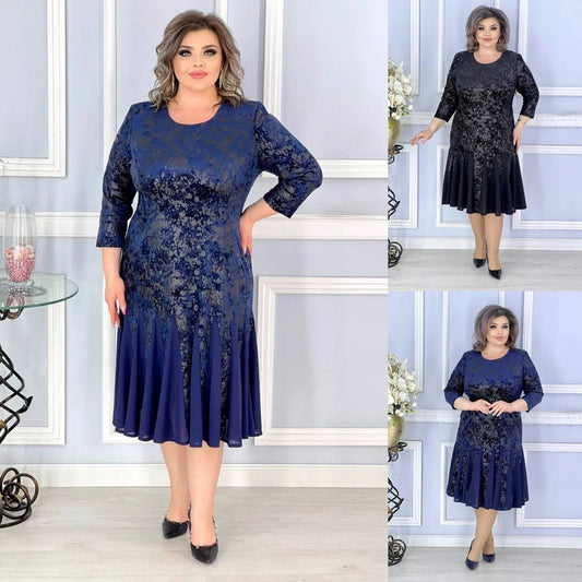 👗🎉【S-5XL】2025 nová noblesní a módní splývavá sukně 3899523 