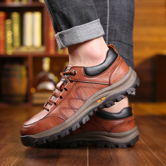 【39-48】 2025 otoño e invierno nuevos zapatos de cuero casuales de moda para hombres 🔥Oferta por tiempo limitado🔥