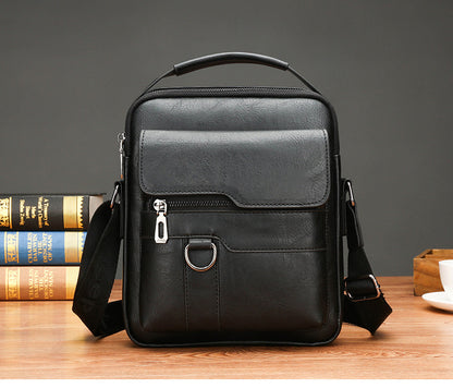👜🔥【Reducere Produse Noi】🎁Geantă de tip curier pentru bărbați, din piele naturală, capacitate mare, rezistentă la uzură 