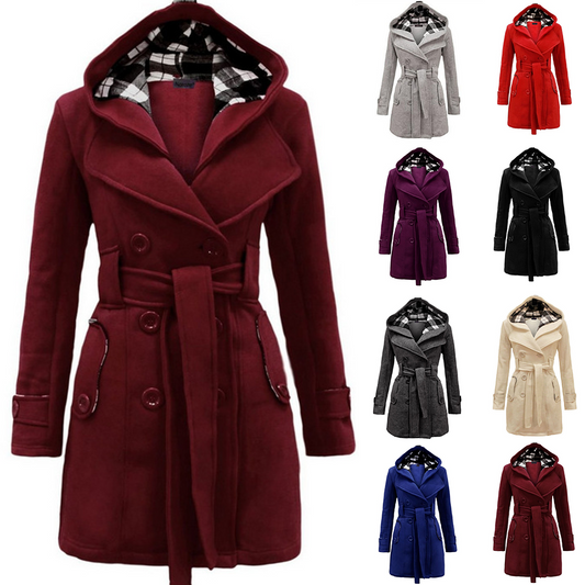 ✨【Visoka kvaliteta】【S-3XL】Ženska topla jakna s kapuljačom, srednje dužine – Ugodan materijal, izvrsna toplinska izolacija, moderna i udobna za zimske dane