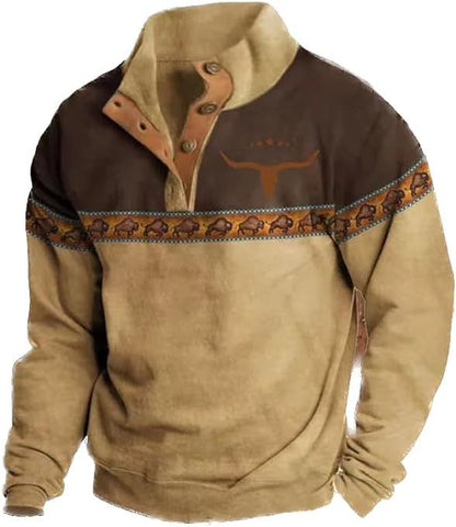 💥🔥【S-5XL】Muška mikina za jesen i zimu s 3D printom i visokim ovratnikom u američkom streetwear stilu