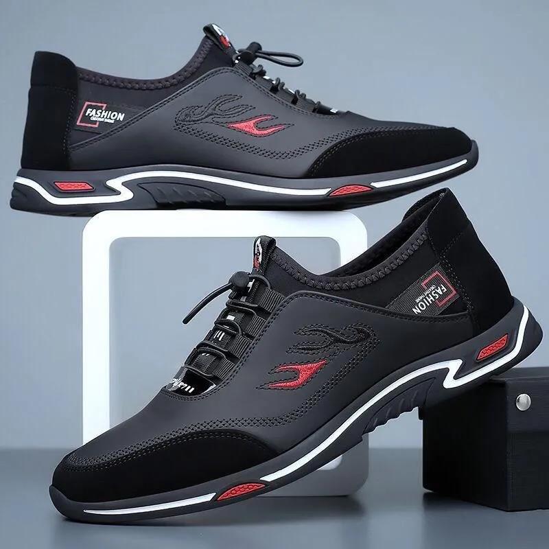 👞Pantofi business din piele ventilată pentru bărbați ✅ anti-miros ✅ căptușeală din piele moale ✅ moderni și universali - 3876424 