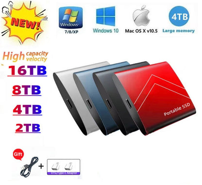 【16 TB】💾🚀 Nagy sebességű mobil merevlemez 🖲 | Nagy kapacitásbővítés fájlok tárolásához és irodába 🔝✨