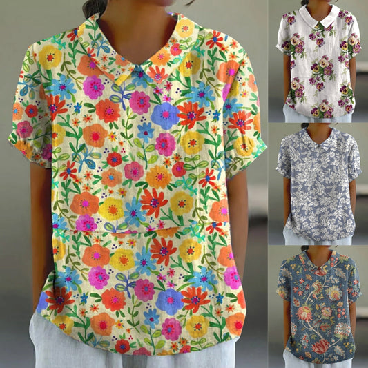 👚🌺【S-5XL】Ljetna ženska nova modna majica kratkih rukava s printom za 2025. godinu, mekana, udobna i prozračna