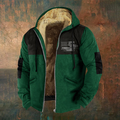 👨‍💻🧥✨【S-5XL】Kúpte 1 a získajte 1 zadarmo🔥Nová pánska módna retro mikina s kapucňou a zipsom, 3D digitálna potlač, s plyšovou podšívkou pre extra pohodlie a teplo