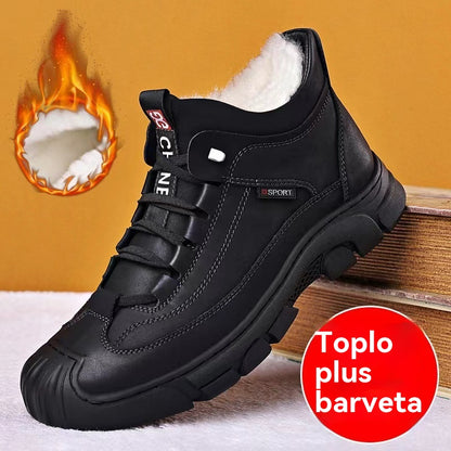 ⛄💥【Novi zimski stilovi】👞【39-44】 Zimske Muške Kožne Tenisice s Fleec Podlogom – Udobnost, Toplina i Stila za Svakodnevnu Upotrebu, Idealne za Hladne Dane