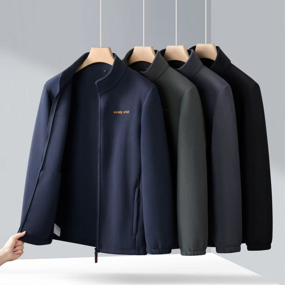 🧥🍂【Popularni proizvodi】🔥men jesensku i zimsku polarnu jaknu od runa, jaknu s visokim ovratnikom za mlade i sredovječne muškarce