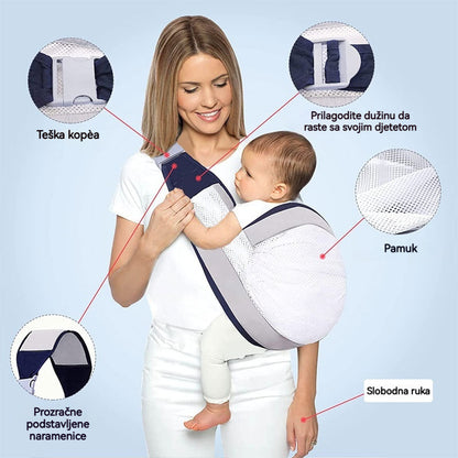 👨‍🍼【Kupite 1, dobijte 1 gratis】Prijenosna višenamjenska nosiljka za bebe, nosivosti 20 kg, prikladna za djecu od 0 do 3 godine