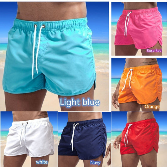 Męskie stroje kąpielowe z wielokolorowym nadrukiem na rok 2025.