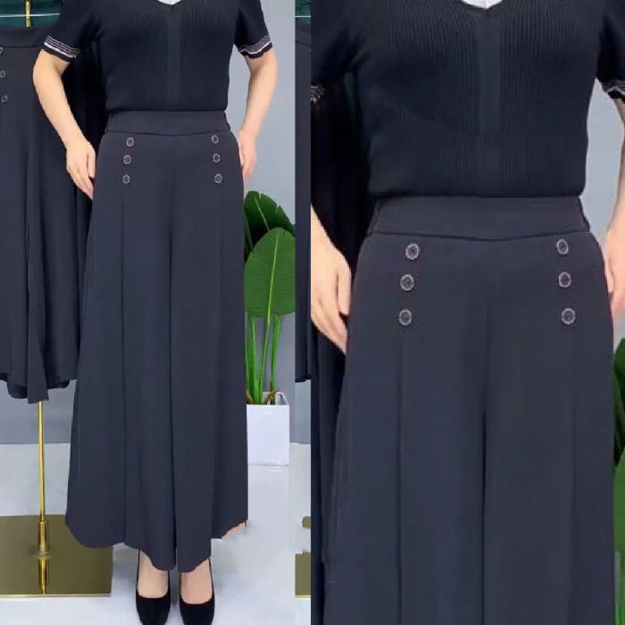 💖【M-5XL】Fustă elegantă pentru femei, cu talie înaltă și croi larg【Cumpără una, primești una gratis】 