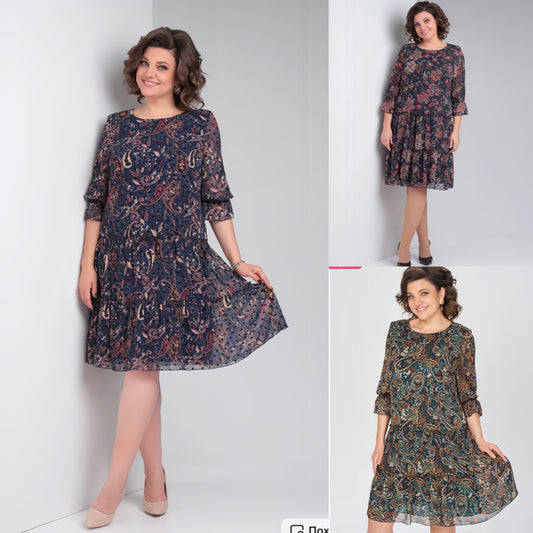 【🥇Najprodavanija】💥👗【S-5XL】Nova proljetna haljina s printom 2025. 3914170