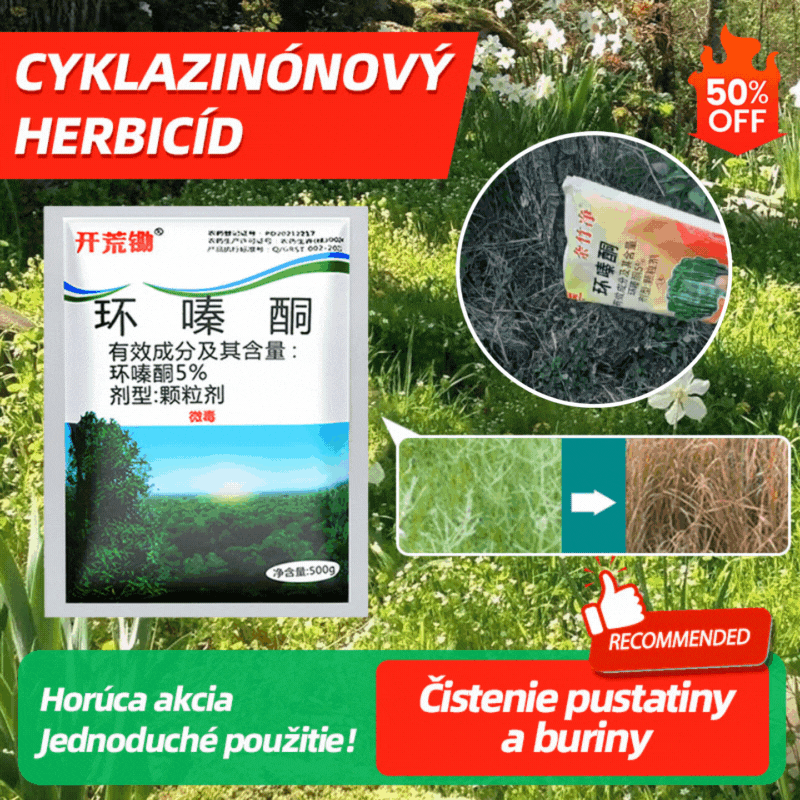 🔥【50% zľava】👍🌱 Cyklozinónový herbicíd – vysoká účinnosť, šetrný k plodinám, jednoduché použitie, účinný proti širokému spektru burín, dlhodobá ochrana