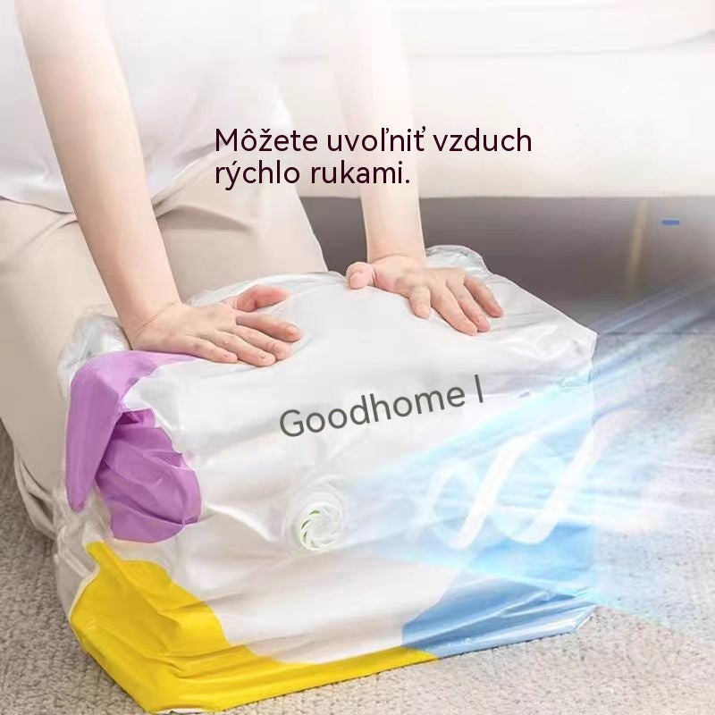 🧳【5-dielna sada】💨 Veľké, stlačiteľné vákuové úložné vrecko: nevyžaduje pumpičku, je nepriepustné a ideálne na úsporu miesta v kufri a doma ✈️