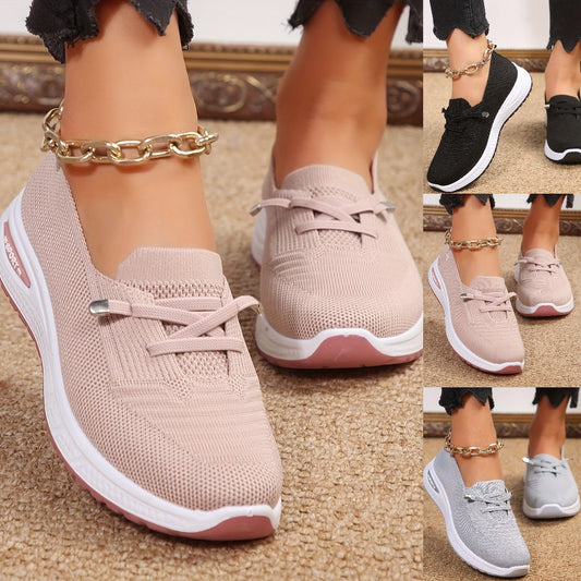✨🏃‍♀️【36-41】Nove ljetne ženske jednobojne prozračne i udobne sportske cipele s mekim potplatom, ležerne slip-on tenisice