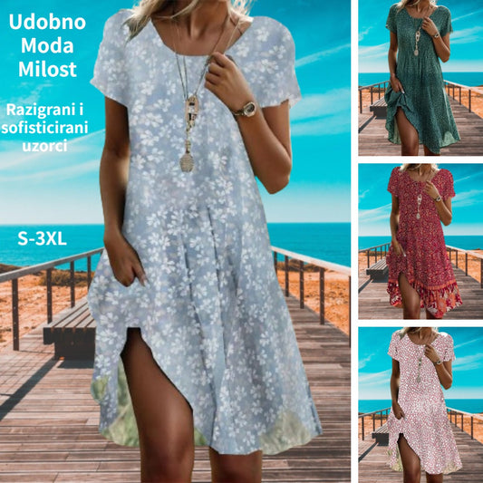 💖🔥Výprodej konce sezóny【S-3XL】👗2025 nové šaty s kulatým výstřihem 3895431 