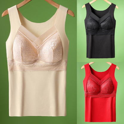 🔥【3τεμάχια】❤️【40-100kg】Φθινοπωρινά και χειμωνιάτικα εσώρουχα από δαντέλα από βελούδο χήνας, όμορφη πλάτη, αξεσουάρ για τη συλλογή στήθους, πρόληψη της χαλάρωσης του στήθους✅
