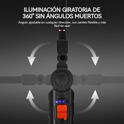 Luz de trabajo LED multifuncional para reparación de automóviles con imán COB