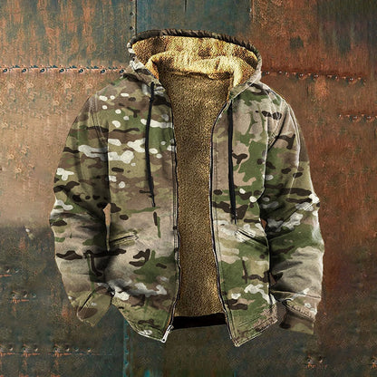 👨‍💻🧥✨【S-5XL】Kúpte 1 a získajte 1 zadarmo🔥Nová pánska módna retro mikina s kapucňou a zipsom, 3D digitálna potlač, s plyšovou podšívkou pre extra pohodlie a teplo