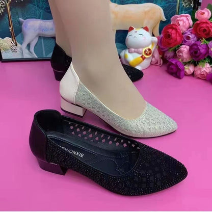 ✨🔥【35-41】Hlavně prodávané duté prodyšné dámské sandály s diamantovou síťovinou 3922542 