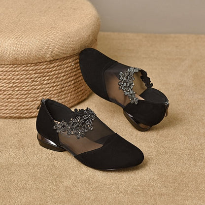 ✨【35-41】🏆2025 nowe damskie buty na koturnie z wydrążoną siateczką i miękkim spodem-3901737